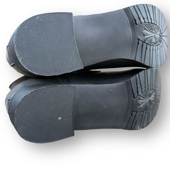 Retro British Chukka Boots Distressed Lace up Black Shoes Men's size 12 EU 45 - Picture 10 of 13